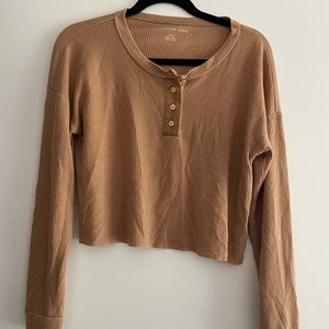 AE waffle crop top. Size S